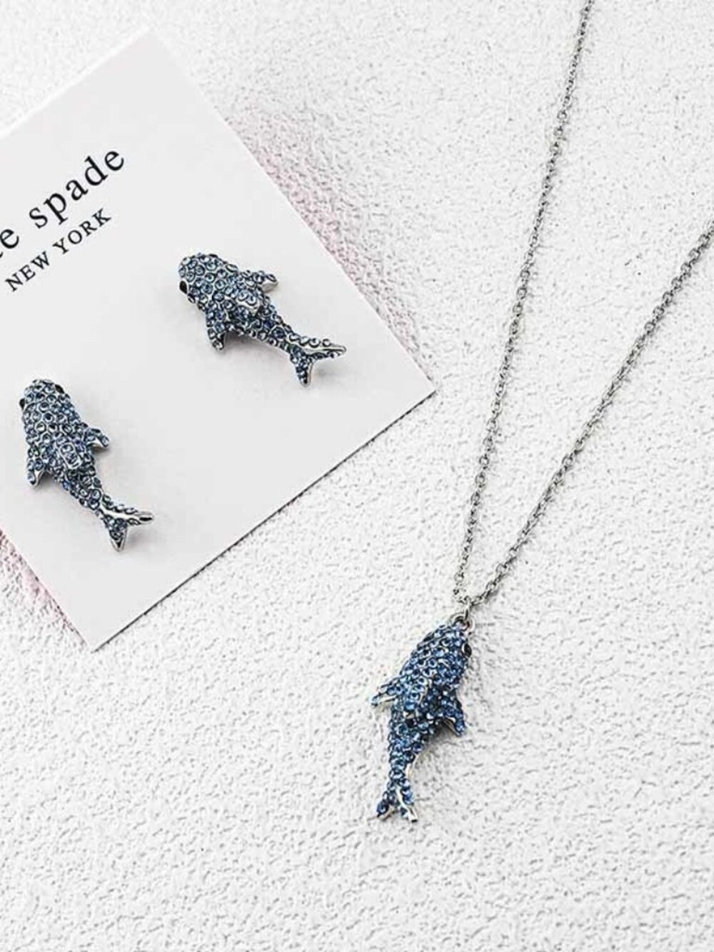 Kate Spade Shark Earring and Necklace Set - Picture 3 of 5